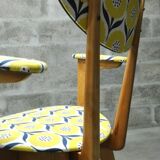 Blond wooden chair scandinavian style of the 1960s