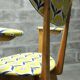 Blonde wooden chair in Scandinavian style from the 1960s.
