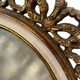 Miroir mural ovale baroque vintage à décor de noeud