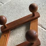 80's wooden extendable patère