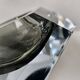 Murano glass Sommerso smoky grey and transparent empty pocket cup 20cm