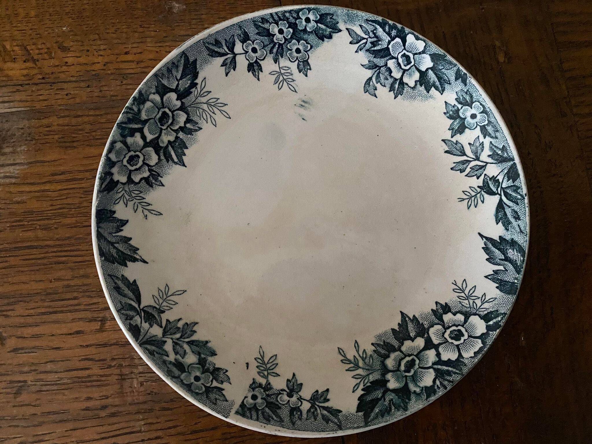 Cup and saucer in Iron Earth St Amand and Hamage Marie Louise