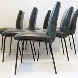 Set of 6 chairs from Pierre Guariche for Meurop 1960