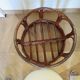 Pretty pair of 2 bamboo and rattan stools with cushions - 80s - Vintage - set of 2