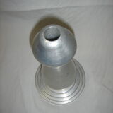 candlestick, 1960 chromed steel candle holder