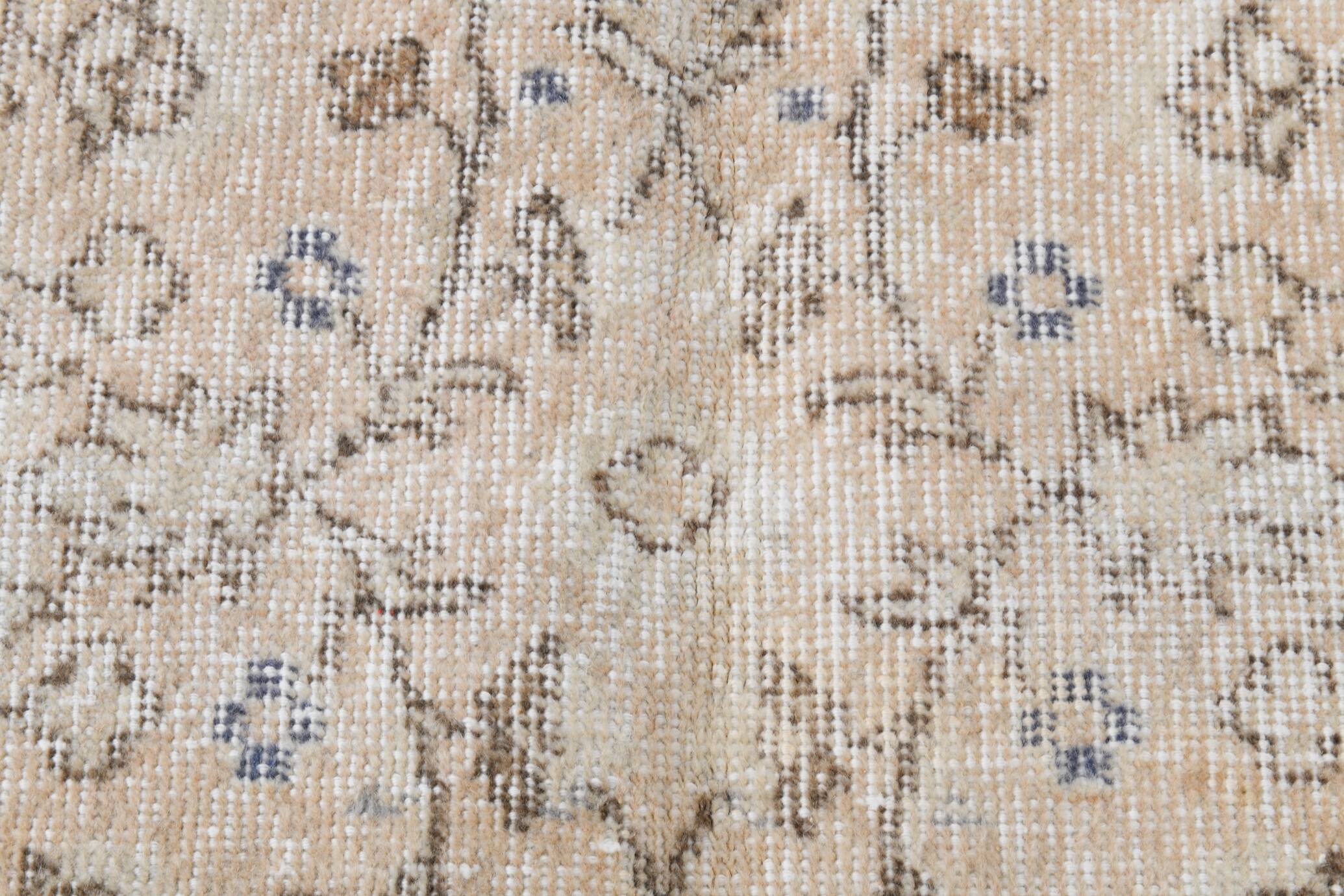 7x10 Vintage Beige Floral Vintage Persian Area Rug, 204x313 Cm