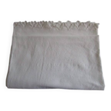 Antique cotton sheet: 310x200cm embroidered/monogrammed back