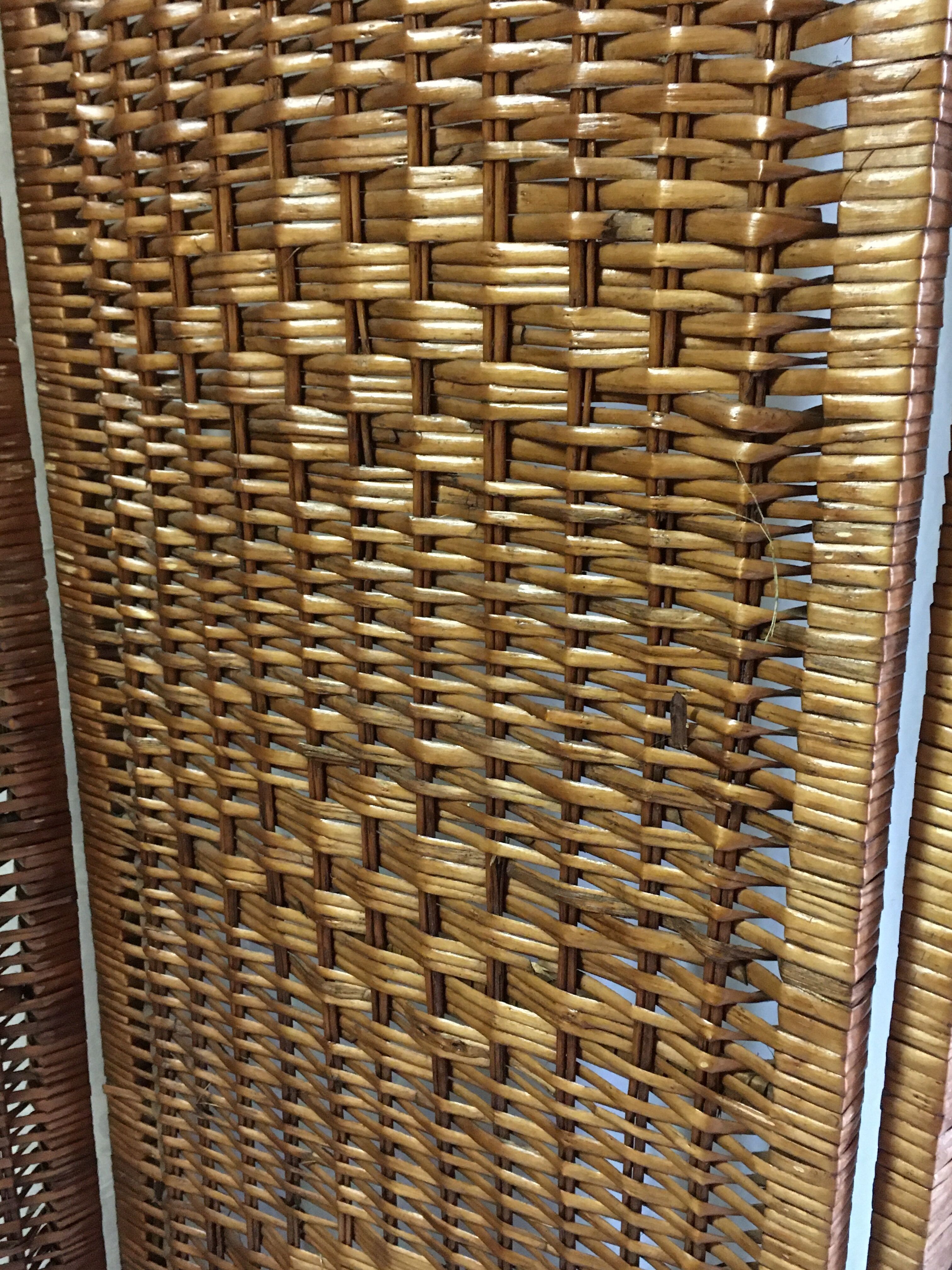 Vintage rattan screen