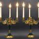 Flamboyant Pair of Candelabra/Chandeliers Solid Bronze Empire Style