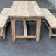 Large extendable farmhouse dining table stripped in solid oak 200-300cm
