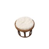 Vintage rattan pouf