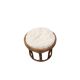 Vintage rattan pouf