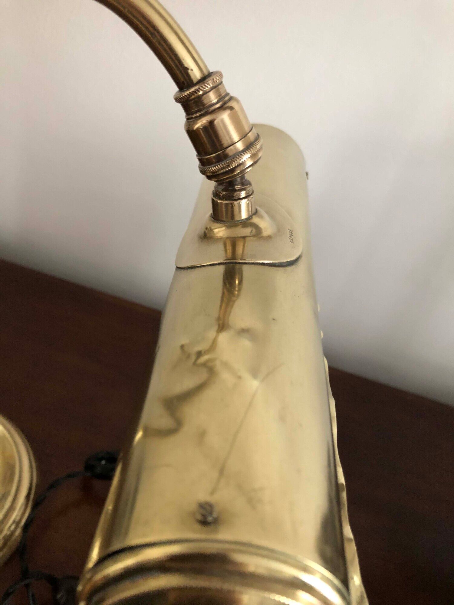 Articulated desk lamp called notary or brass banker 1900 - 1930