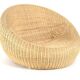 Set of 2 vintage Ikea wicker armchairs "donut"