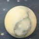 Sphere or ball in gray and vintage beige alabaster