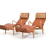 Pair of vintage Pernilla-3 Chaiselongues by Bruno Mathsson