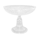 Antique molded pressed glass stand cut - Retro Compotier Display Diamond