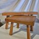 Set 2 small nesting tables plant stand wood