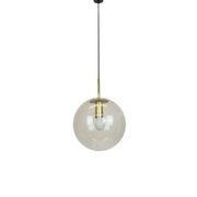 Limburg pendant light with smoked glass ball, Germany, 1970s