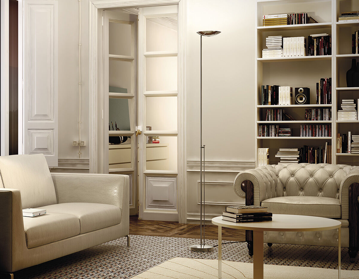 Estiluz Icon Gold halogen floor lamp