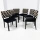 Art Deco modernist chairs in black beech, Alfons Kotschi - 1930-1940