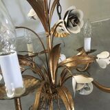 Flower wreath chandelier, 60s