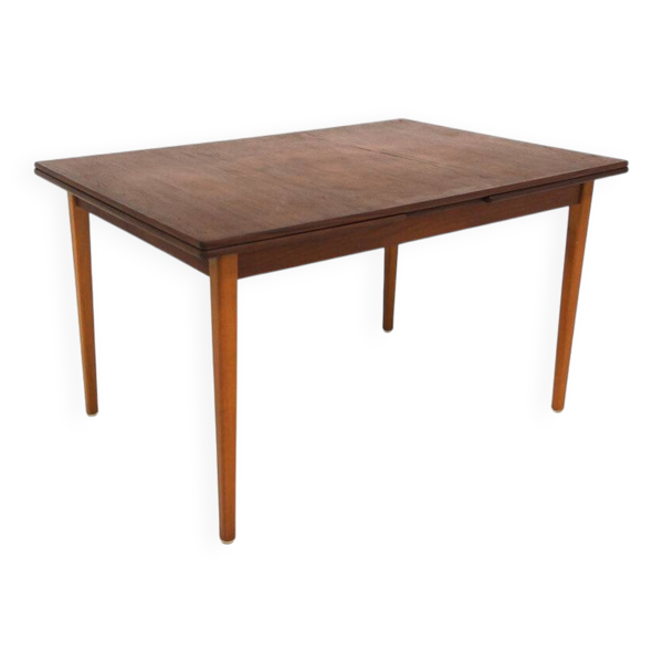 Table de salle à manger ''portefeuille'' en teck, Suède, 1960