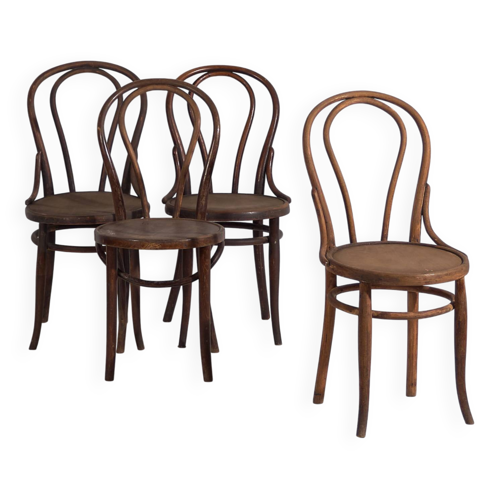 Antique Thonet Chairs No. 18 (c.1920). Set of 4 pieces #11