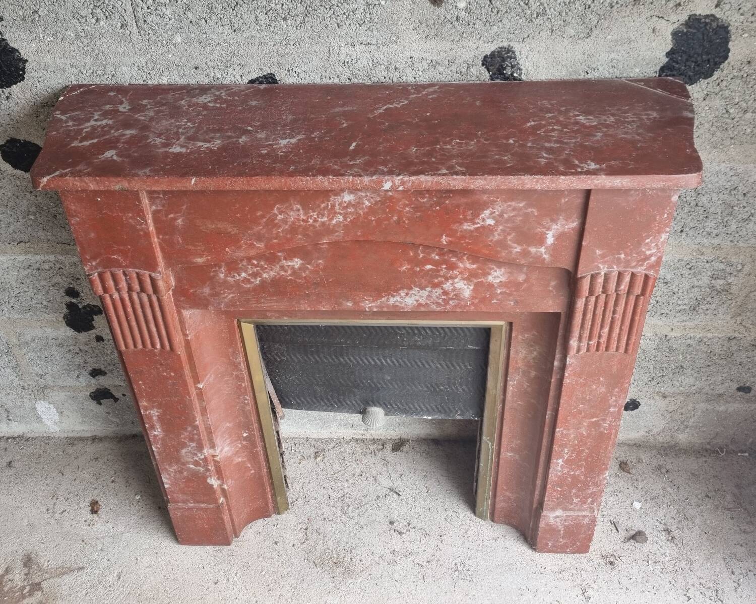 Marble fireplace mantel from 1950.
