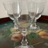 Ancient crystal foot glasses