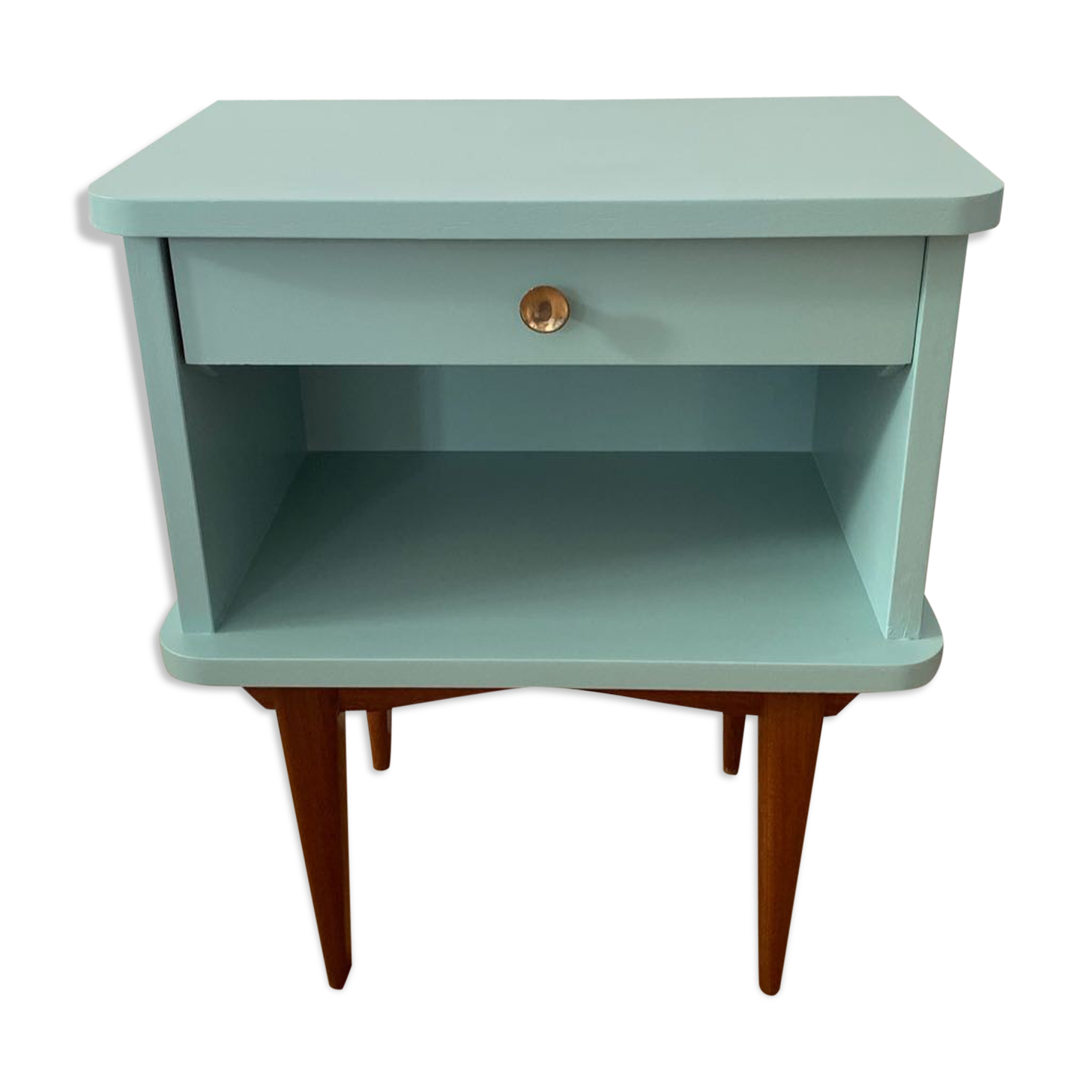 Retro green bedside table
