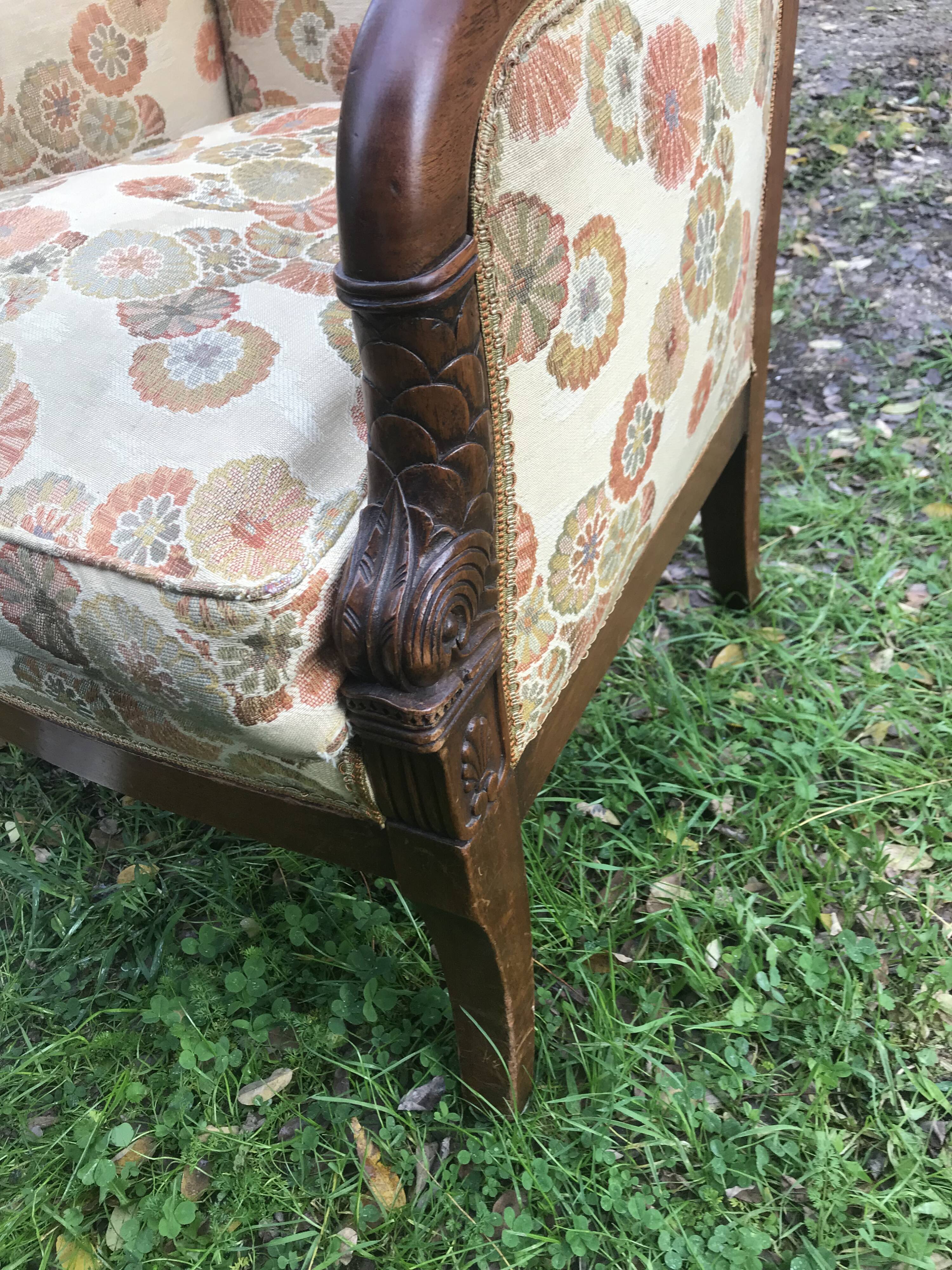 Pair of armchairs restoration 19th era
