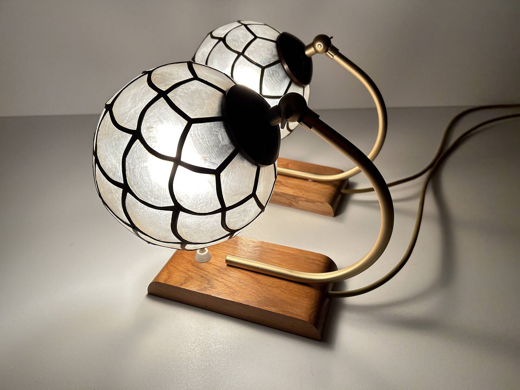 Paire lampes art déco vintage