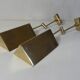 Pair of adjustable brass wall lamps after koch & lowy