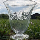 Vase - Light crystal, blown and cut