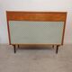 Czech blue blanket storage chest 1970
