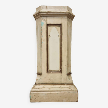 Antique column church column wooden pedestal 135 cm high