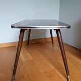 Coffee table formica tapered compass legs