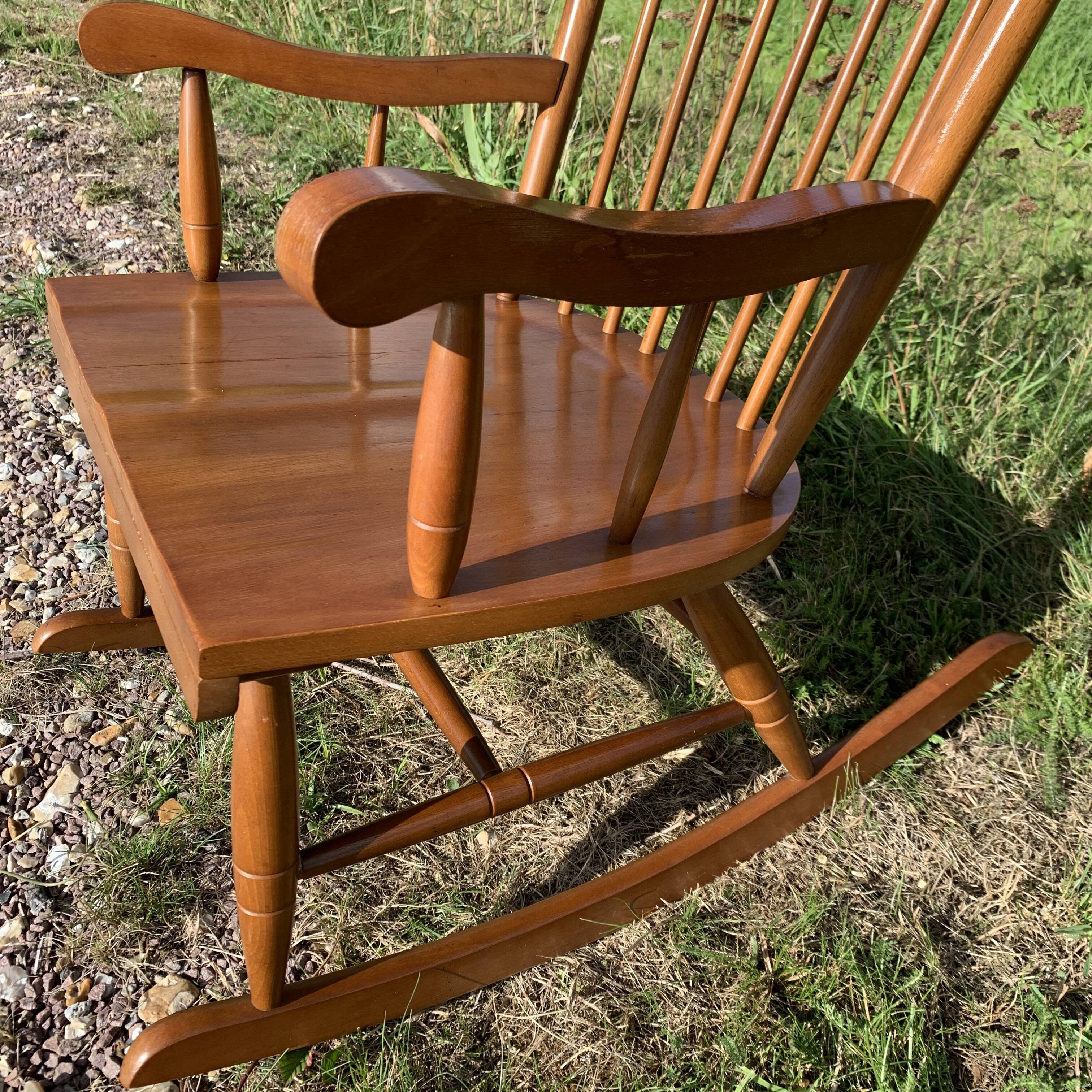 Wooden rocking-chair