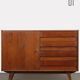 Vintage stained oak chest of drawers model U-458 by Jiri Jiroutek, 1960