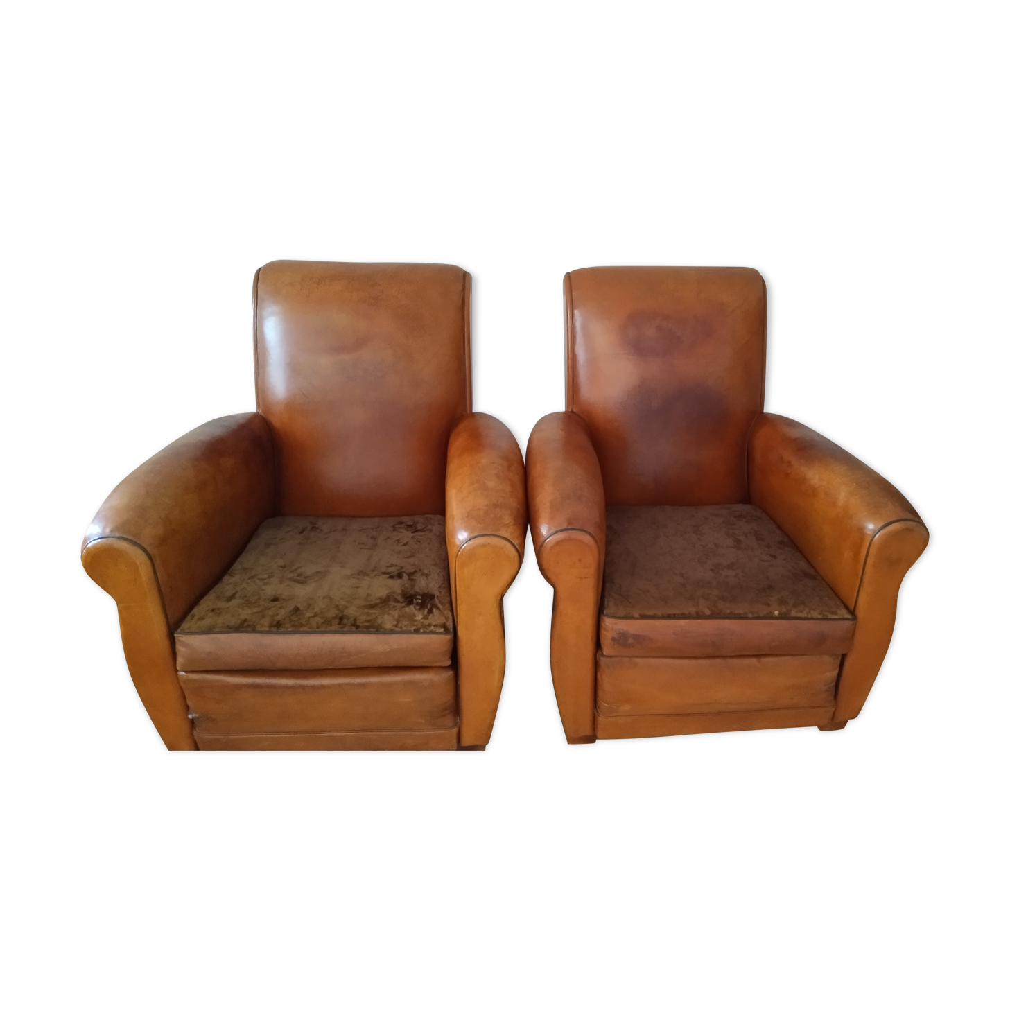 Pair of club chairs