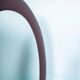 Oval retro vintage wall mirror from the 60s/70s, round mirror.