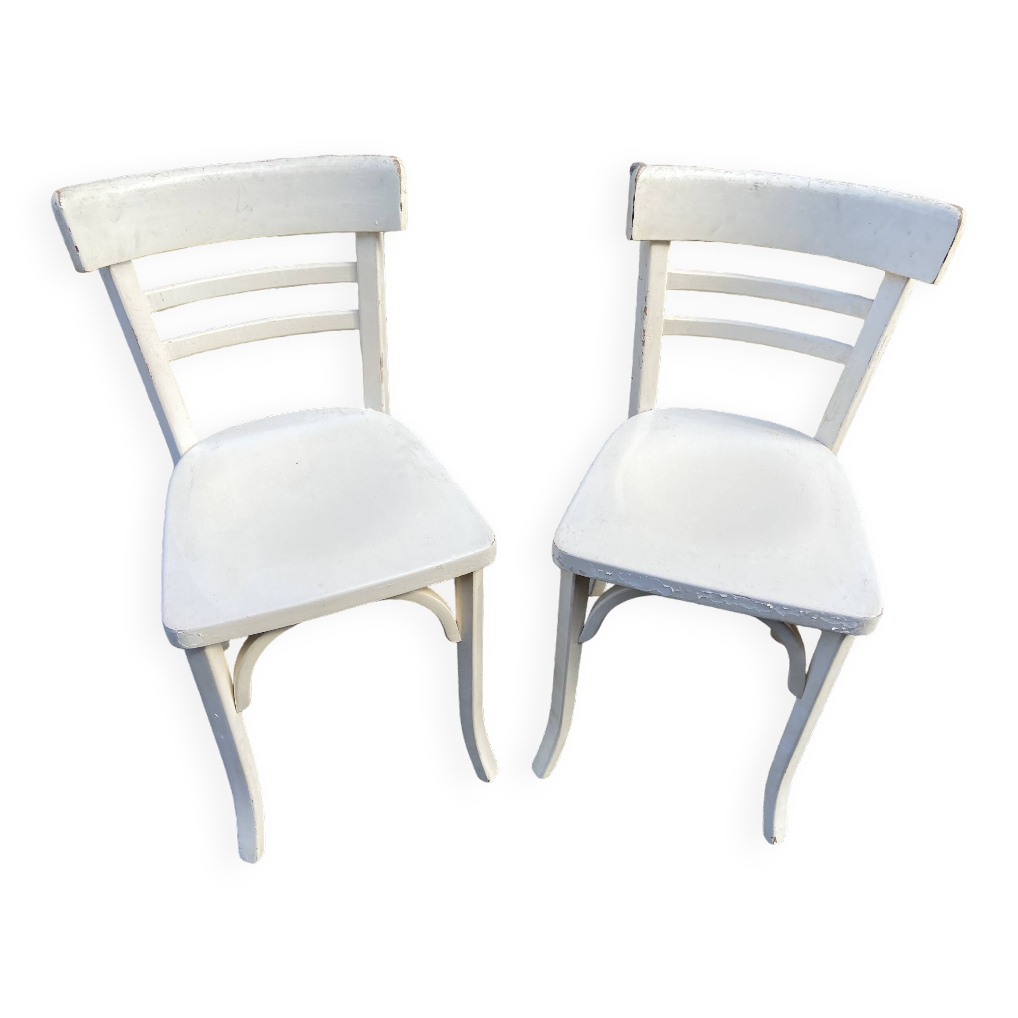 2 Viennese chairs Bent wood Restaurant Paris baumann Fischel 1950