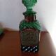 Old Emerald Green Leather Whiskey Bottle Carafe