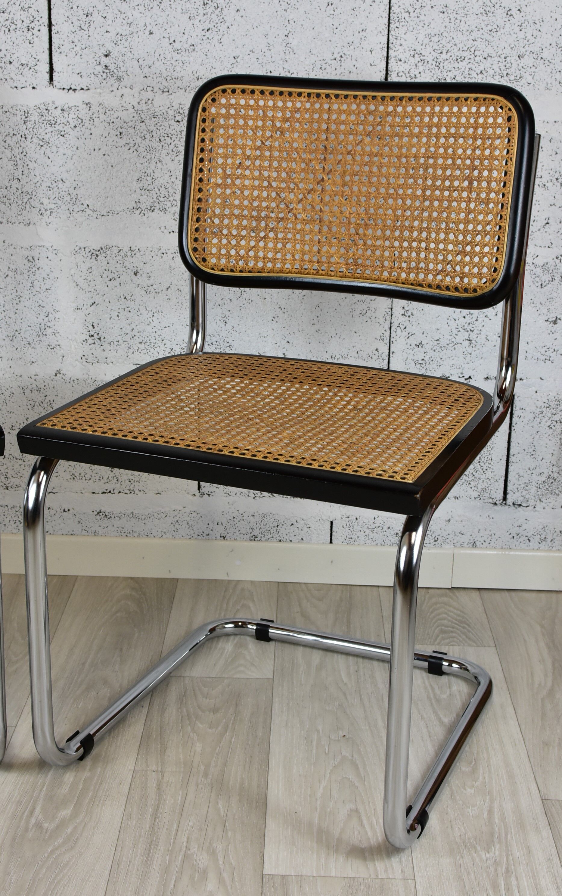 Pair of vintage chairs B32 Marcel Breuer, black