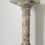 1940s Carrara marble pedestal