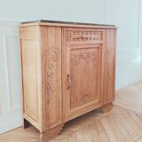 Rare Art Deco sideboard – solid oak, marble & fine finishes