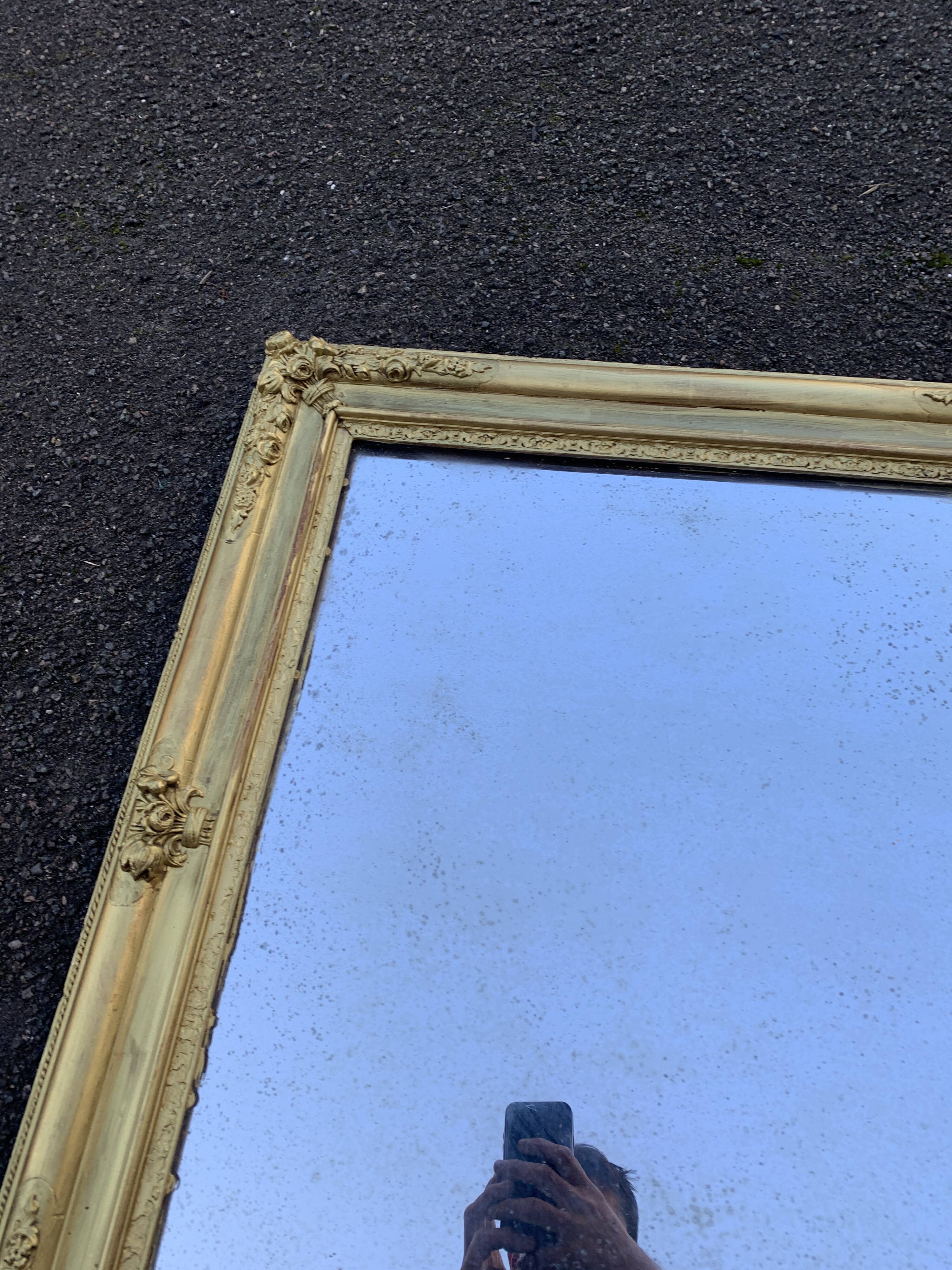 Beautiful Gilded Mercury Mirror 88 x 74