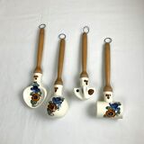 Vintage wood and ceramic kitchen utensils