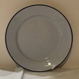 Plat rond en faïence marque hbcm 1930
